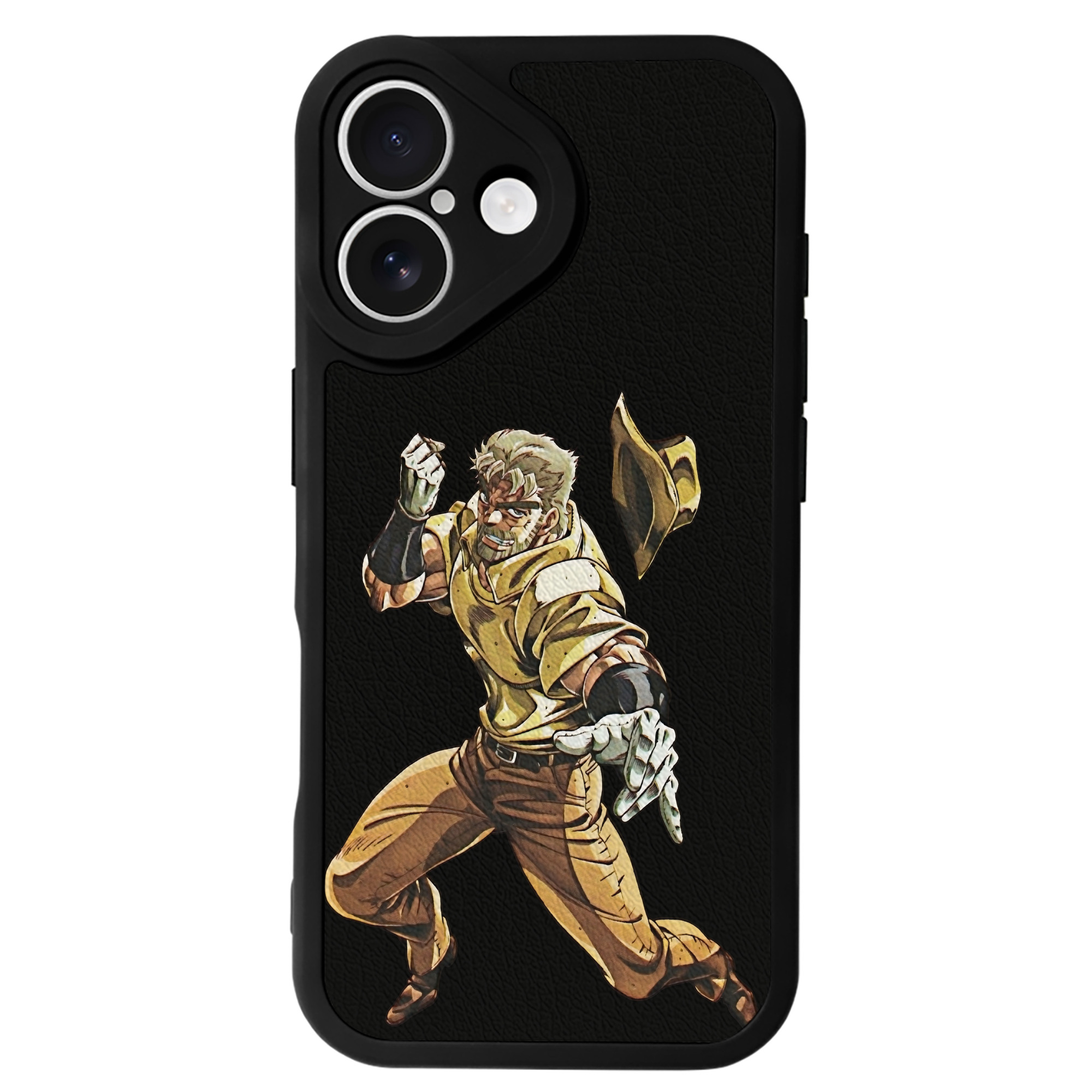 （画像用） ジョジョの奇妙な冒険 ジョセフ?ジョースター JoJo's Bizarre Adventure Joseph Joestar 【iPhone 16シリーズ対応】シリコンスマホケース（レザー調） 材質：シリコン